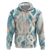 Hawaii Lei Seashells Starfish Hoodie Fresh Summer Vibe - Polynesian Pride