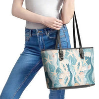 Hawaii Lei Seashells Starfish Leather Tote Bag Fresh Summer Vibe - Polynesian Pride