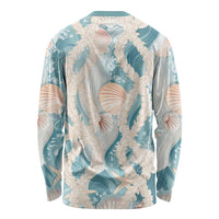 Hawaii Lei Seashells Starfish Long Sleeve Shirt Fresh Summer Vibe LT01 - Polynesian Pride