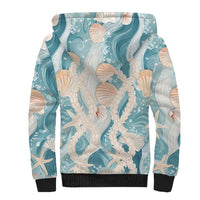 Hawaii Lei Seashells Starfish Sherpa Hoodie Fresh Summer Vibe LT01 - Polynesian Pride