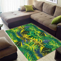 Hawaii Summer Tropical Leaves Area Rug - Polynesian Pride