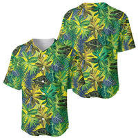 Hawaii Summer Tropical Leaves Baseball Jersey - Polynesian Pride
