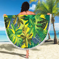 Hawaii Summer Tropical Leaves Beach Blanket LT01 - Polynesian Pride