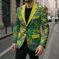 Hawaii Summer Tropical Leaves Blazer - Polynesian Pride