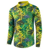 Hawaii Summer Tropical Leaves Button Sweatshirt LT01 - Polynesian Pride
