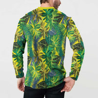 Hawaii Summer Tropical Leaves Button Sweatshirt LT01 - Polynesian Pride