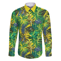 Hawaii Summer Tropical Leaves Family Matching Short Sleeve Bodycon Dress and Hawaiian Shirt - Polynesian Pride