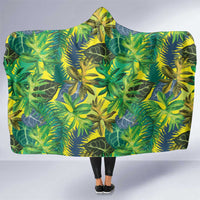 Hawaii Summer Tropical Leaves Hooded Blanket - Polynesian Pride