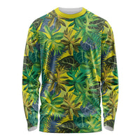 Hawaii Summer Tropical Leaves Long Sleeve Shirt LT01 Unisex Yellow - Polynesian Pride