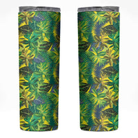 Hawaii Summer Tropical Leaves Skinny Tumbler LT01 Yellow - Polynesian Pride