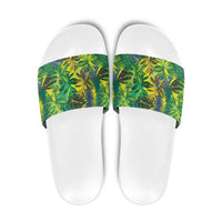 Hawaii Summer Tropical Leaves Slide Sandals - Polynesian Pride