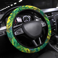 Hawaii Summer Tropical Leaves Steering Wheel Cover - Polynesian Pride
