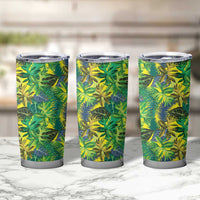 Hawaii Summer Tropical Leaves Tumbler Cup - Polynesian Pride