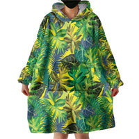 Hawaii Summer Tropical Leaves Wearable Blanket Hoodie LT01 - Polynesian Pride