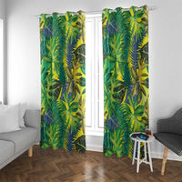 Hawaii Summer Tropical Leaves Window Curtain - Polynesian Pride