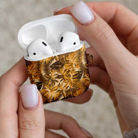 Hawaii Gold Tropical Leaves AirPods Case LT01 - Polynesian Pride