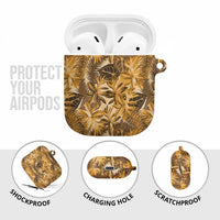 Hawaii Gold Tropical Leaves AirPods Case LT01 - Polynesian Pride