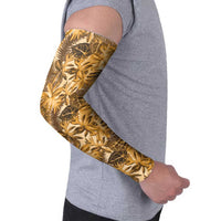 Hawaii Gold Tropical Leaves Arm Sleeves - Polynesian Pride