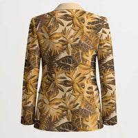 Hawaii Gold Tropical Leaves Blazer - Polynesian Pride