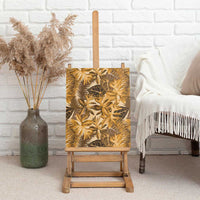 Hawaii Gold Tropical Leaves Canvas Wall Art LT01 - Polynesian Pride