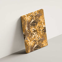 Hawaii Gold Tropical Leaves Canvas Wall Art LT01 - Polynesian Pride