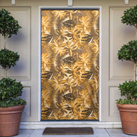 Hawaii Gold Tropical Leaves Door Cover - Polynesian Pride