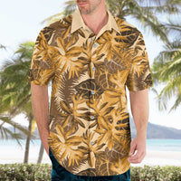 Hawaii Gold Tropical Leaves Hawaiian Shirt - Polynesian Pride