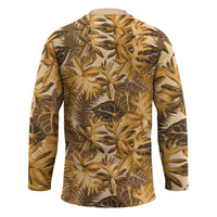 Hawaii Gold Tropical Leaves Hockey Jersey LT01 - Polynesian Pride