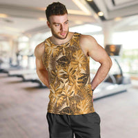 Hawaii Gold Tropical Leaves Men Tank Top LT01 Gold - Polynesian Pride