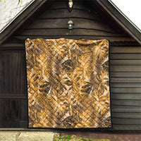Hawaii Gold Tropical Leaves Quilt - Polynesian Pride