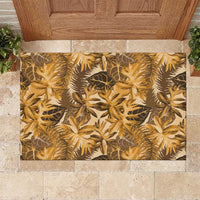 Hawaii Gold Tropical Leaves Rubber Doormat LT01 Gold - Polynesian Pride