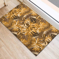 Hawaii Gold Tropical Leaves Rubber Doormat LT01 - Polynesian Pride