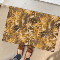 Hawaii Gold Tropical Leaves Rubber Doormat LT01 - Polynesian Pride
