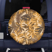 Hawaii Gold Tropical Leaves Spare Tire Cover - Polynesian Pride