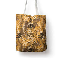 Hawaii Gold Tropical Leaves Tote Bag - Polynesian Pride
