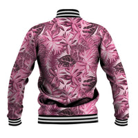 Hawaii Pink Tropical Leaves Baseball Jacket LT01 - Polynesian Pride