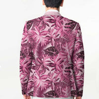 Hawaii Pink Tropical Leaves Blazer - Polynesian Pride