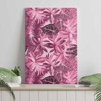 Hawaii Pink Tropical Leaves Canvas Wall Art LT01 - Polynesian Pride