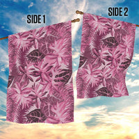 Hawaii Pink Tropical Leaves Garden Flag - Polynesian Pride