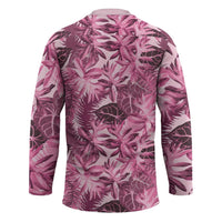 Hawaii Pink Tropical Leaves Hockey Jersey LT01 - Polynesian Pride