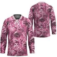 Hawaii Pink Tropical Leaves Hockey Jersey LT01 - Polynesian Pride