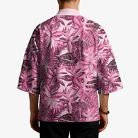 Hawaii Pink Tropical Leaves Kimono - Polynesian Pride