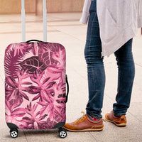 Hawaii Pink Tropical Leaves Luggage Cover - Polynesian Pride