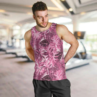 Hawaii Pink Tropical Leaves Men Tank Top LT01 Pink - Polynesian Pride