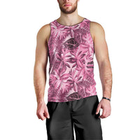 Hawaii Pink Tropical Leaves Men Tank Top LT01 - Polynesian Pride