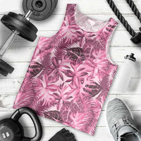 Hawaii Pink Tropical Leaves Men Tank Top LT01 - Polynesian Pride