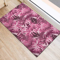 Hawaii Pink Tropical Leaves Rubber Doormat LT01 - Polynesian Pride