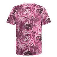 Hawaii Pink Tropical Leaves Rugby Jersey LT01 - Polynesian Pride