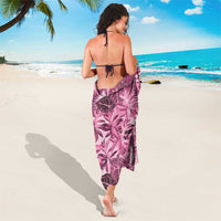 Hawaii Pink Tropical Leaves Sarong - Polynesian Pride