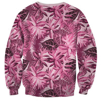 Hawaii Pink Tropical Leaves Sweatshirt LT01 - Polynesian Pride